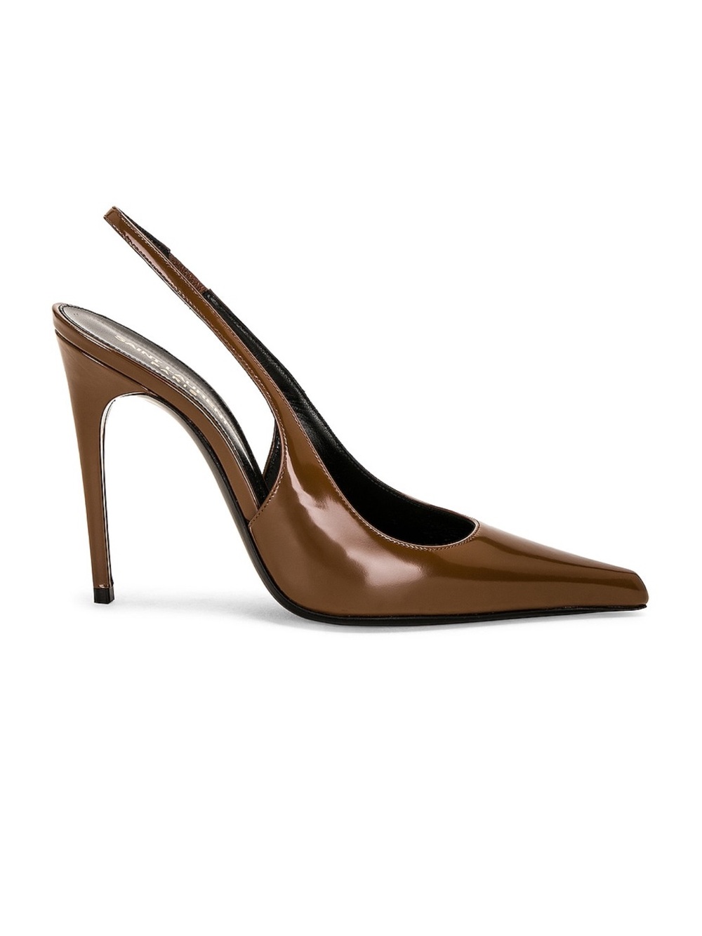 Saint Laurent Vendome Slingback Heels in Soil Brown